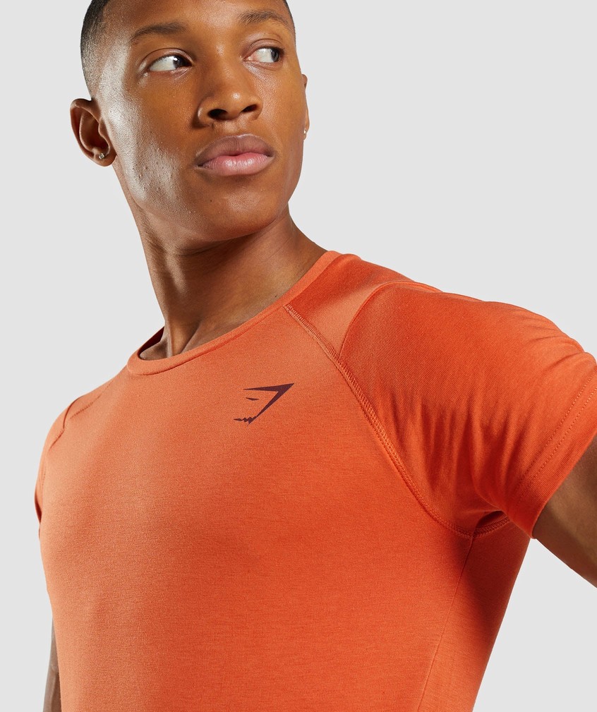 Orange Men's Gymshark Bold T-Shirts | USA-04976