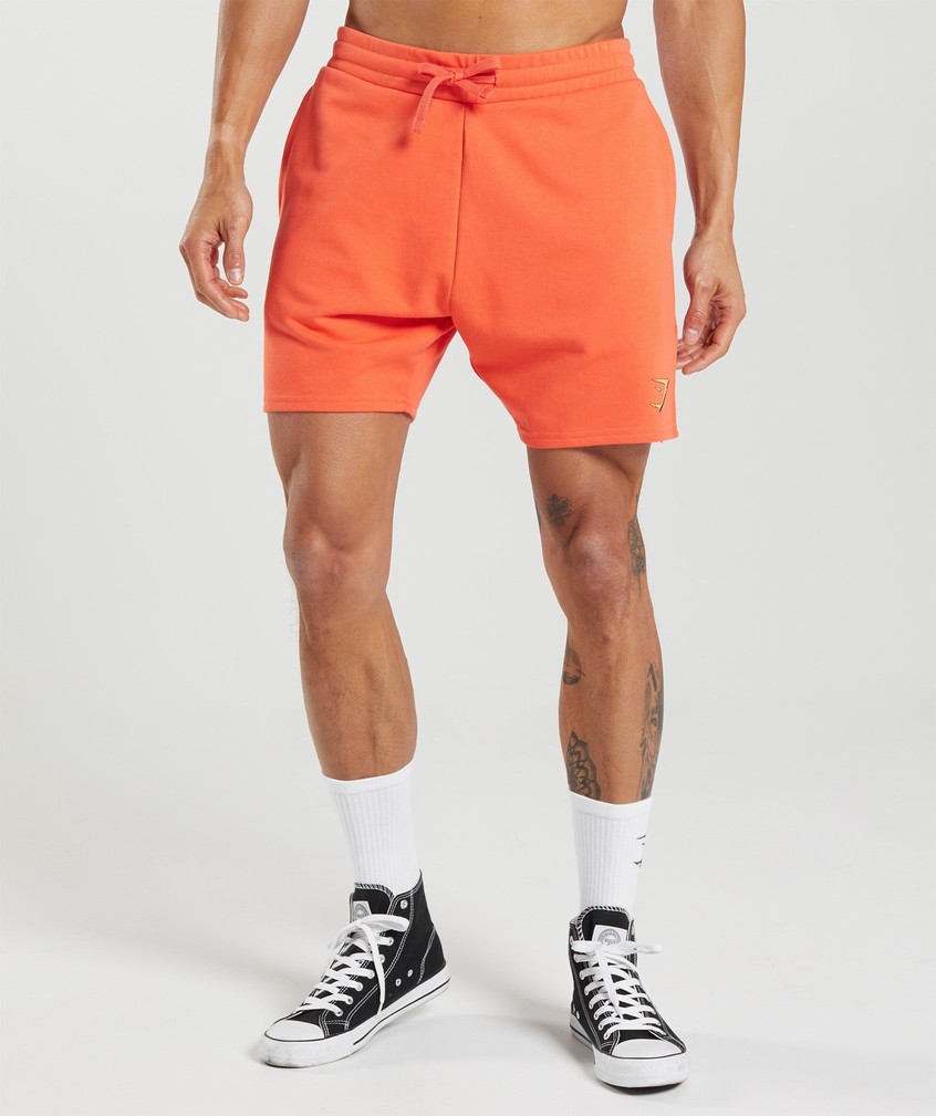 Orange Men\'s Gymshark Bubble Print Shorts | USA-91206