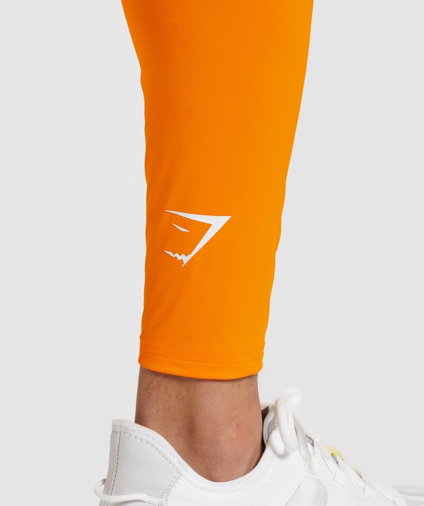 Orange Men's Gymshark Element Baselayer Leggings | USA-26495