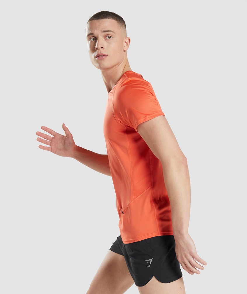 Orange Men's Gymshark Speed Evolve T-Shirts | USA-79035