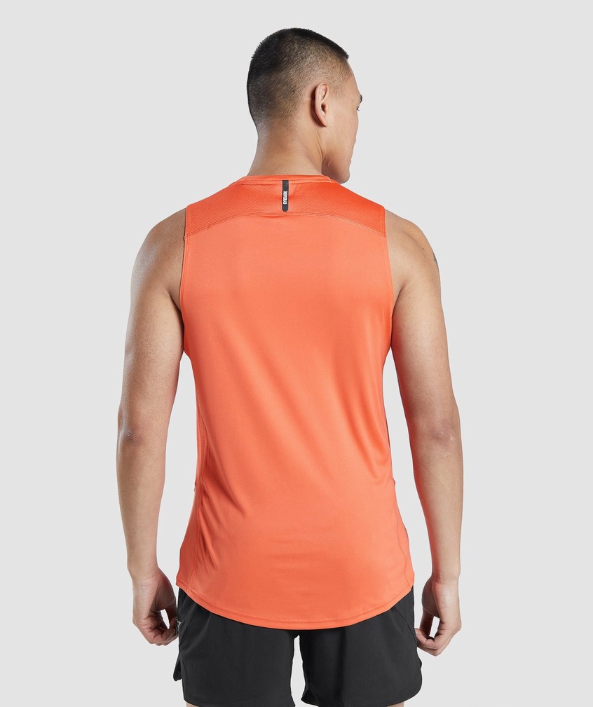 Orange Men's Gymshark Speed Evolve Tank | USA-34870