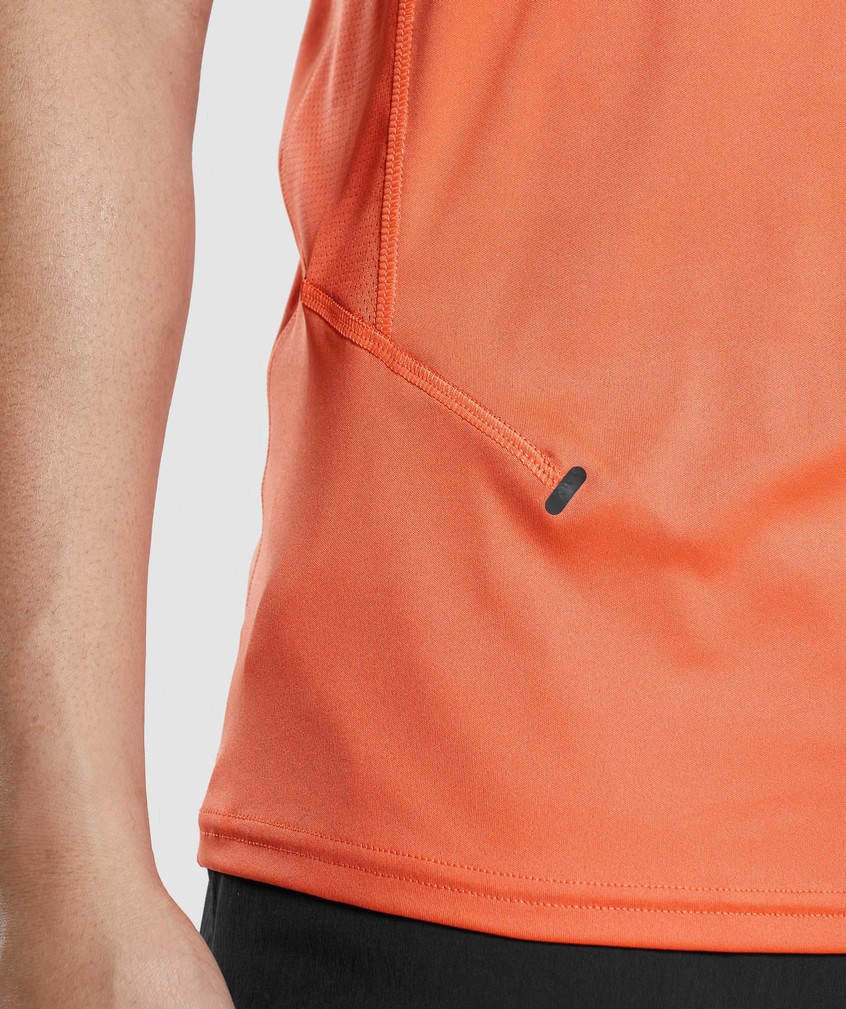 Orange Men's Gymshark Speed Evolve Tank | USA-34870