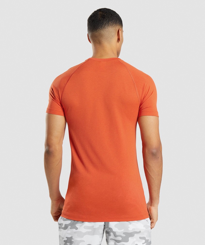 Orange Men's Gymshark Vital Light Seamless T-Shirts | USA-75341