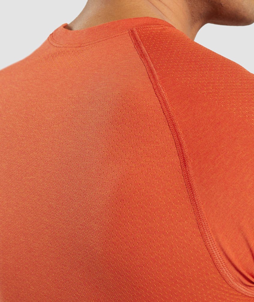 Orange Men's Gymshark Vital Light Seamless T-Shirts | USA-75341