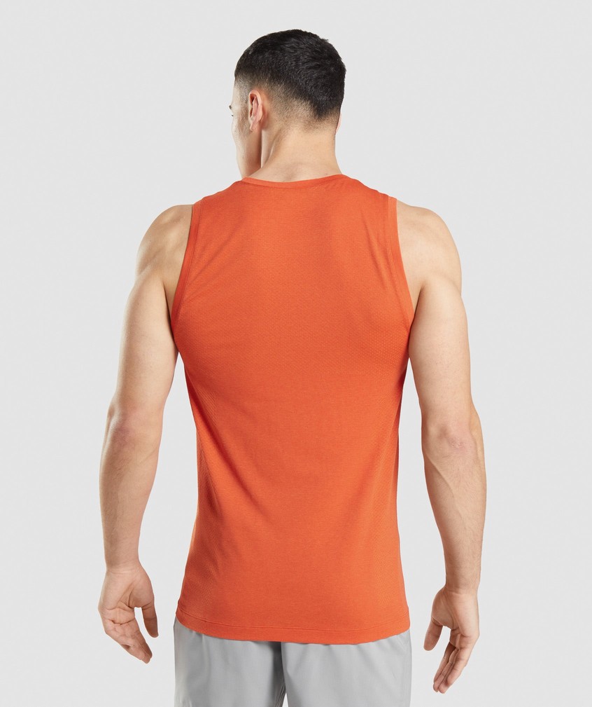 Orange Men's Gymshark Vital Seamless Light Tank | USA-01278