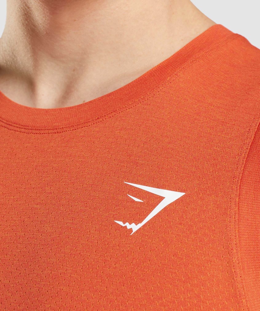 Orange Men's Gymshark Vital Seamless Light Tank | USA-01278