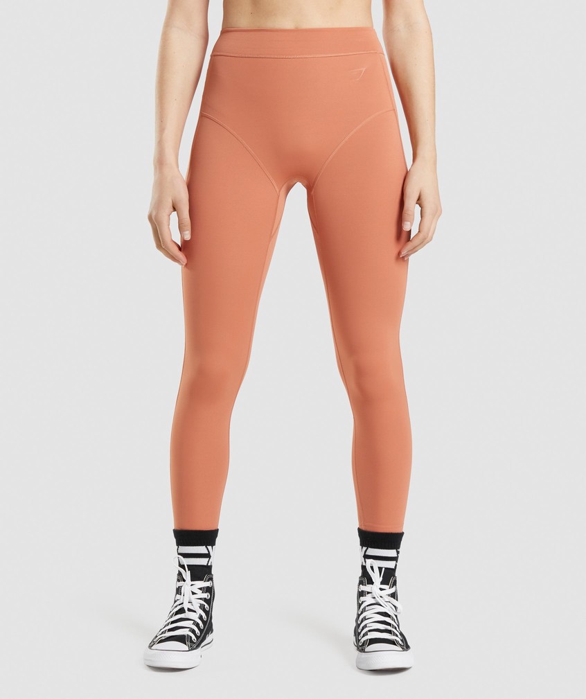 Orange Women\'s Gymshark KK Fit 7/8 Leggings | USA-65293