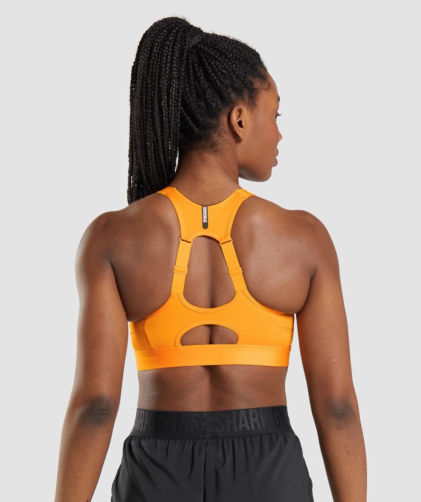 Orange Women's Gymshark Speed Sports Bra | USA-37190