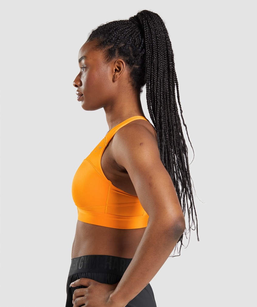 Orange Women's Gymshark Speed Sports Bra | USA-37190