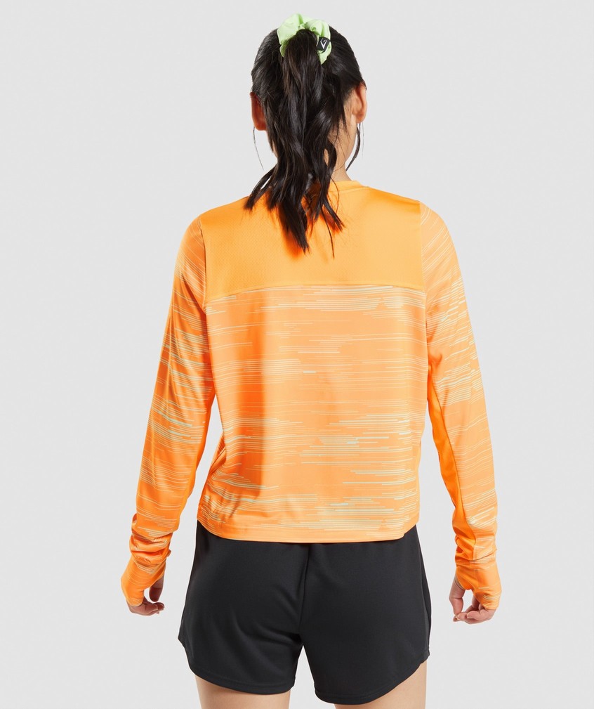 Orange Women's Gymshark Sport Loose Long Sleeve T-Shirts | USA-35247