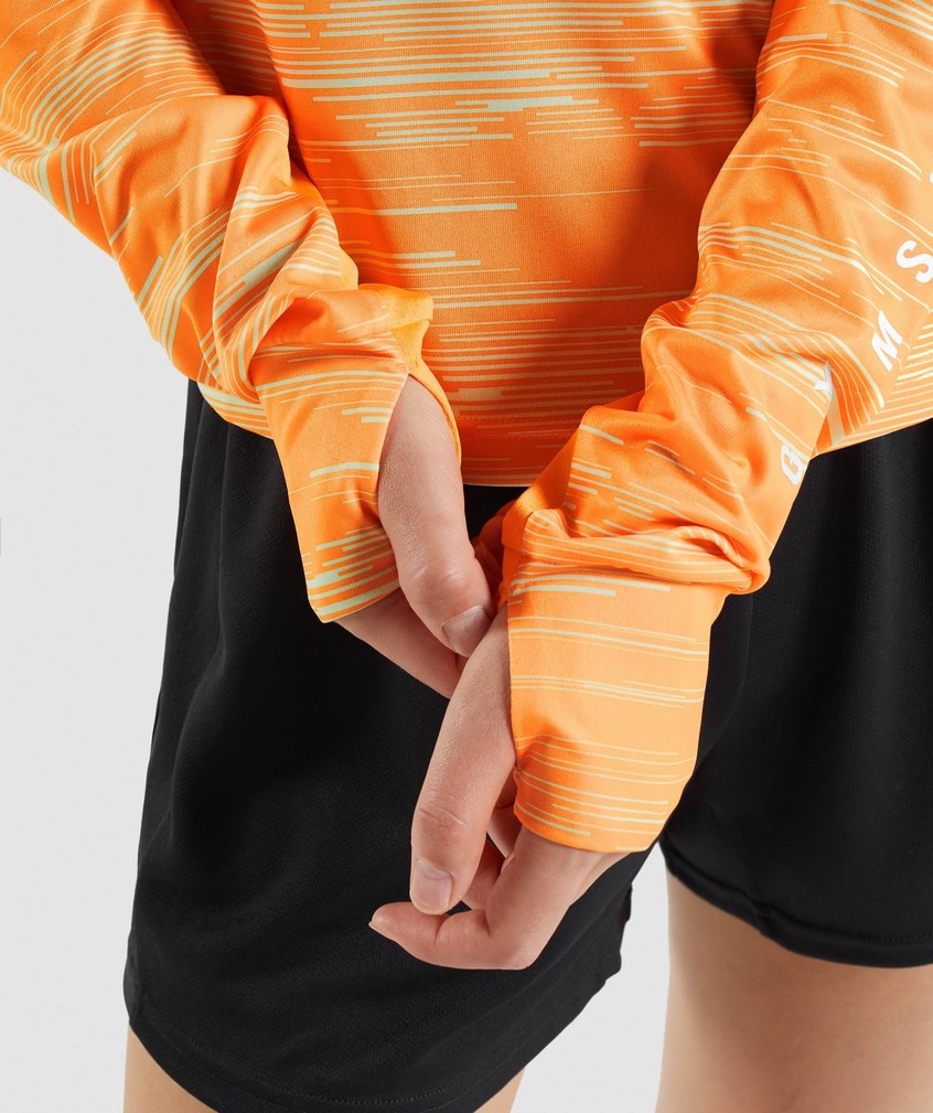 Orange Women's Gymshark Sport Loose Long Sleeve T-Shirts | USA-35247