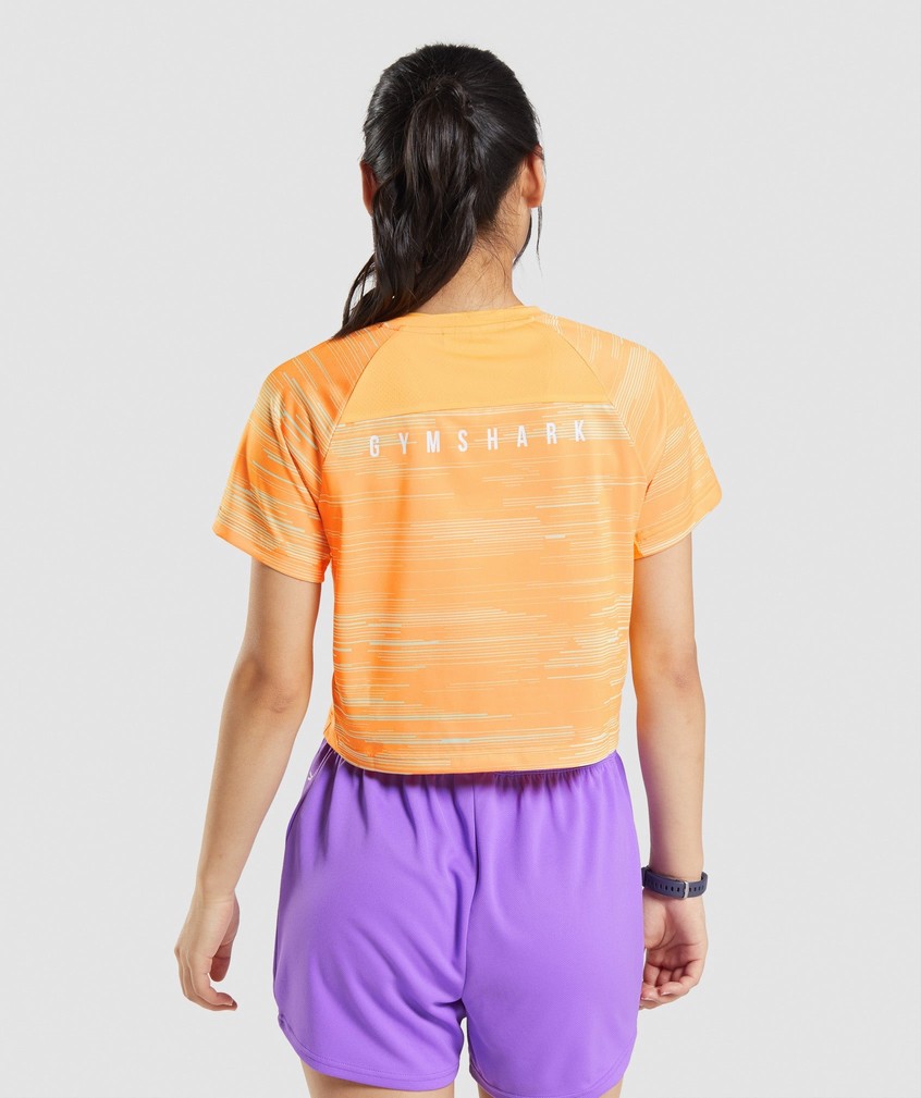 Orange Women's Gymshark Sport Midi T-Shirts | USA-34895