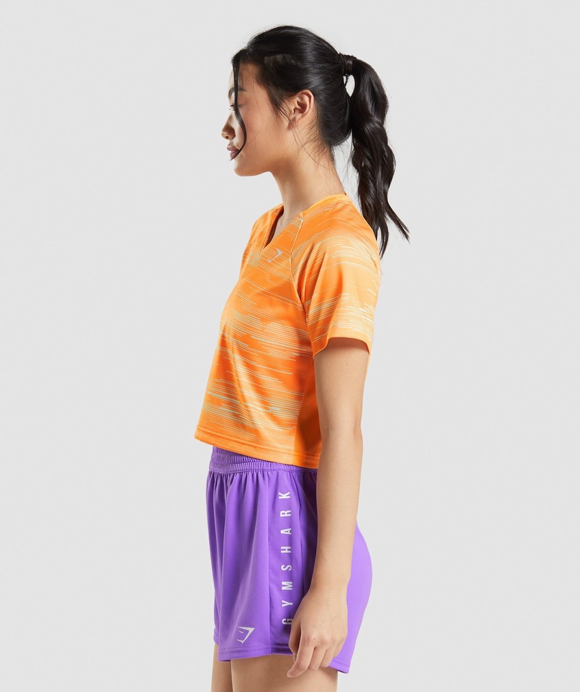 Orange Women's Gymshark Sport Midi T-Shirts | USA-34895