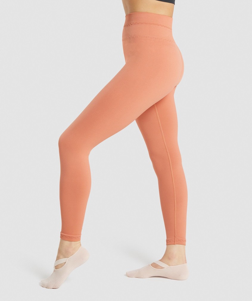 Orange Women's Gymshark Studio Leggings | USA-38451