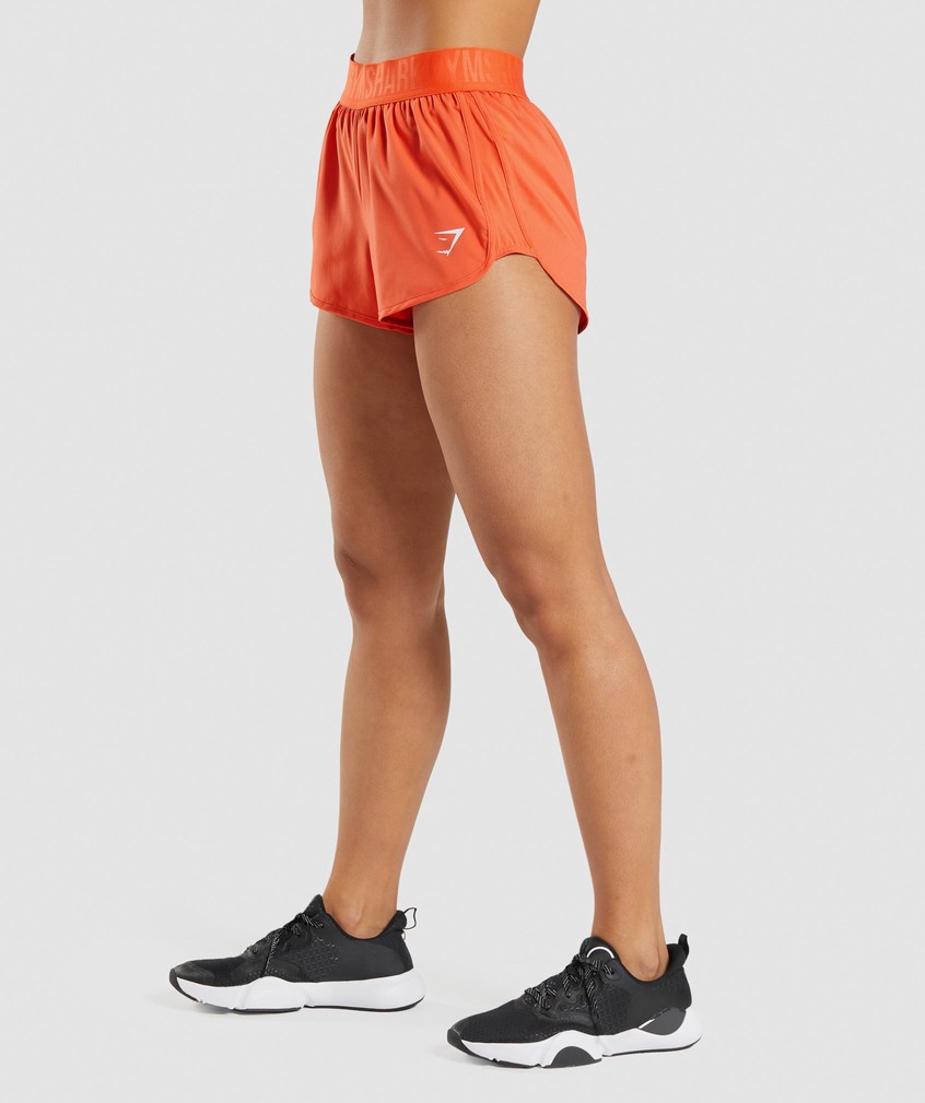 Orange Women's Gymshark Training Loose Fit Shorts | USA-26834