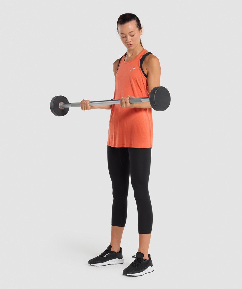 Orange Women's Gymshark Training Oversized Vest | USA-74389