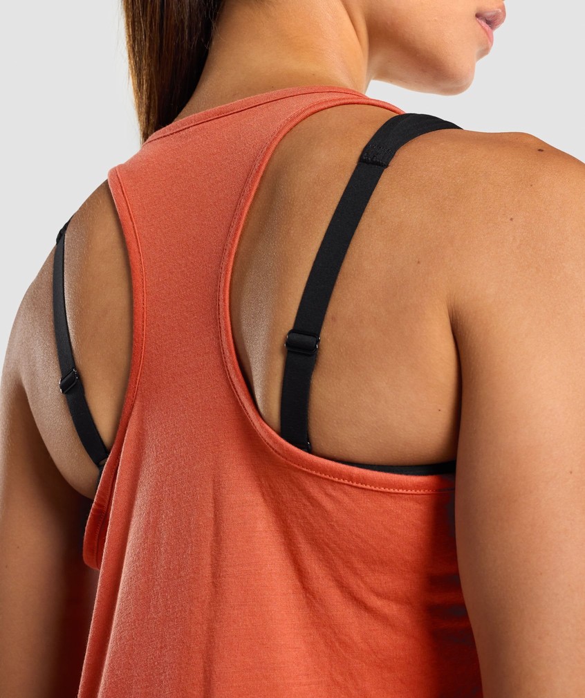 Orange Women's Gymshark Training Oversized Vest | USA-74389