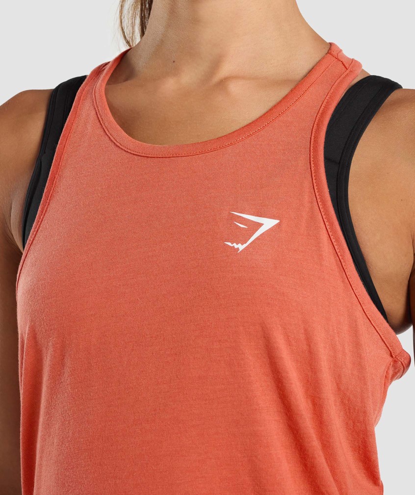 Orange Women's Gymshark Training Oversized Vest | USA-74389