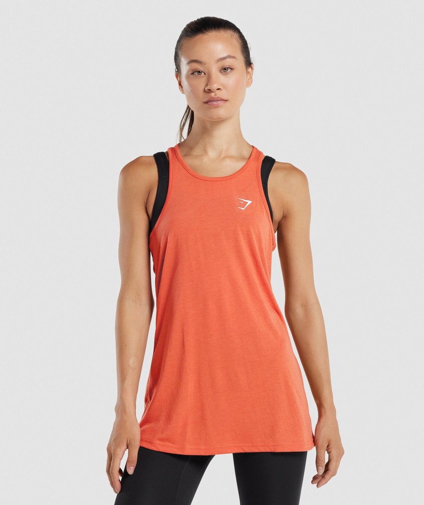 Orange Women\'s Gymshark Training Oversized Vest | USA-74389