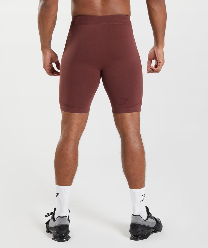 Pink Brown / Burgundy Men's Gymshark 315 Seamless 1/2 Shorts | USA-79806