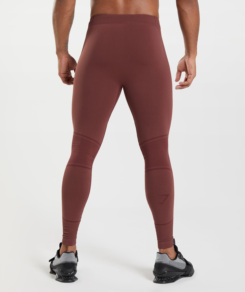 Pink Brown / Burgundy Men's Gymshark 315 Seamless Tights | USA-91705