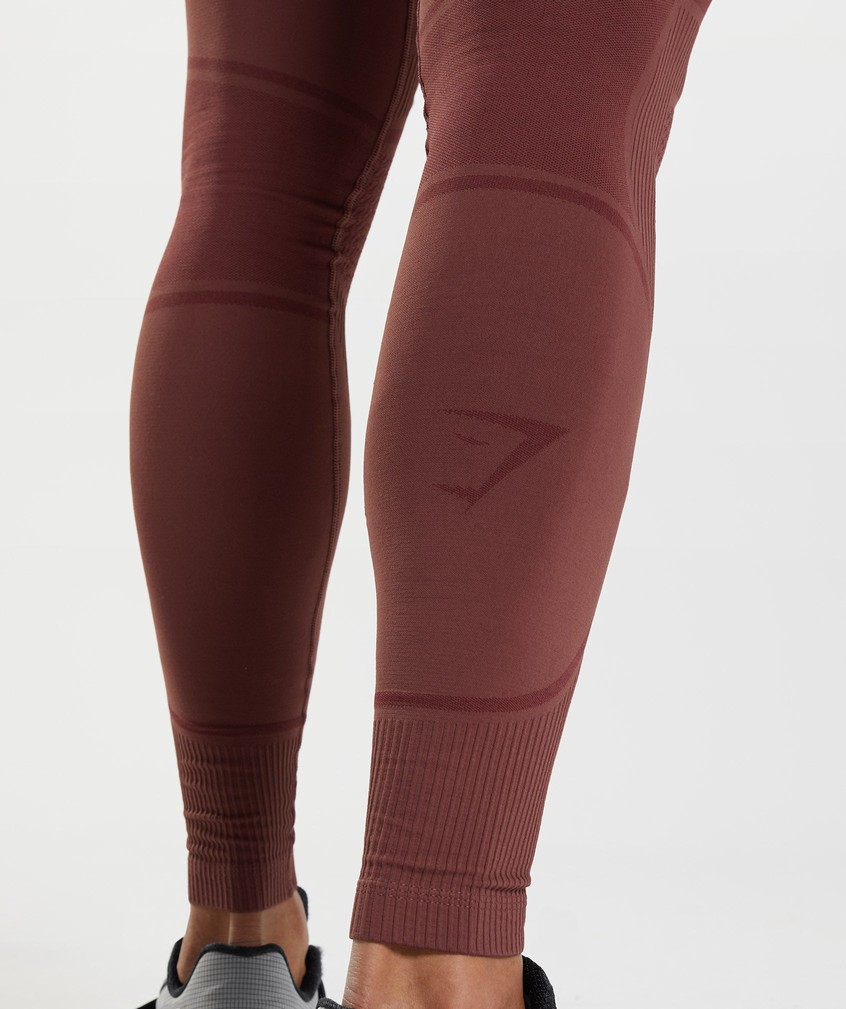 Pink Brown / Burgundy Men's Gymshark 315 Seamless Tights | USA-91705