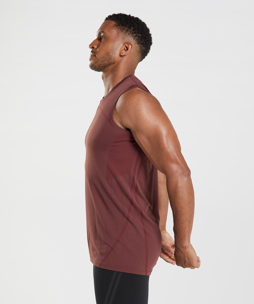 Pink Brown Men's Gymshark 315 Seamless Tank | USA-19476