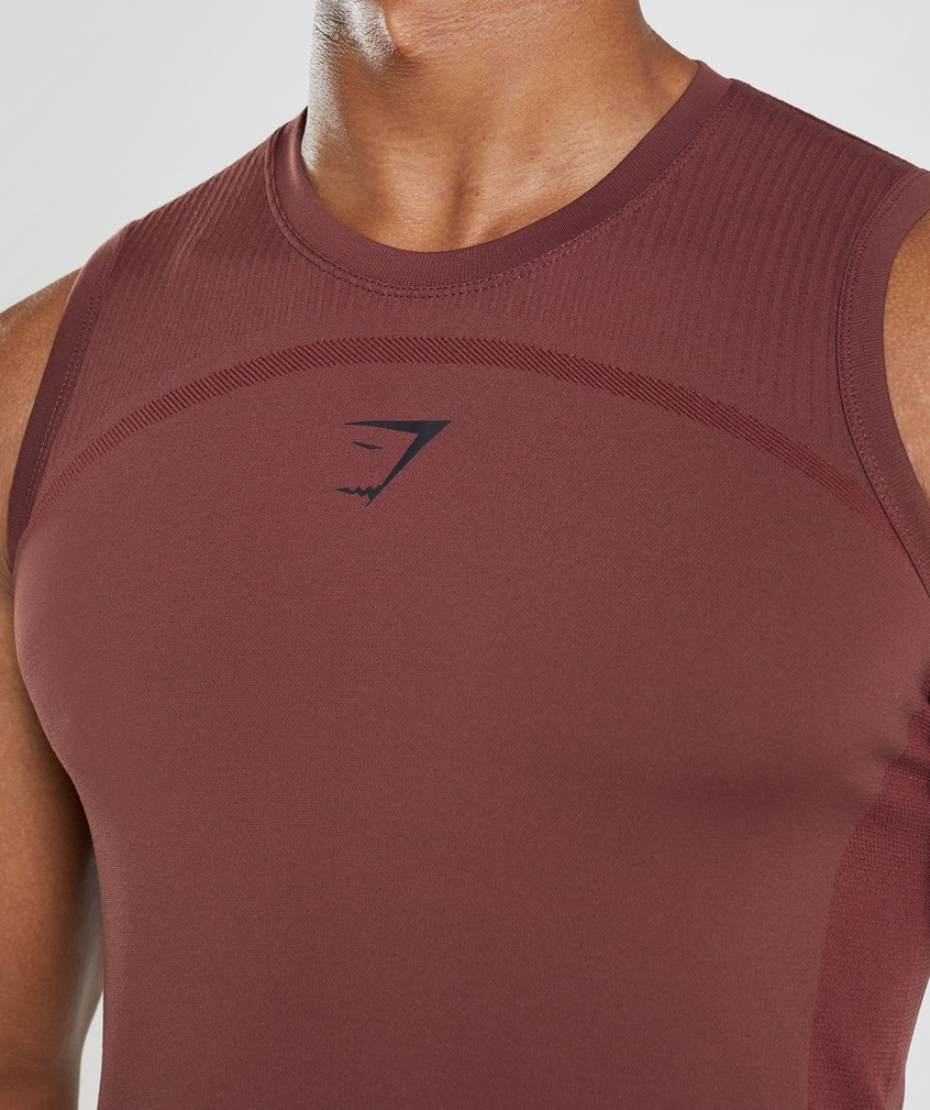 Pink Brown Men's Gymshark 315 Seamless Tank | USA-19476