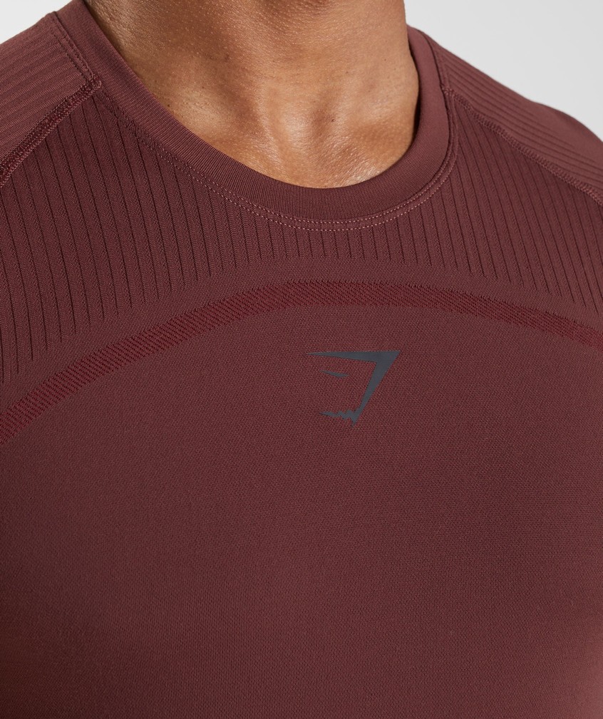 Pink Brown Men's Gymshark 315 Seamless T-Shirts | USA-72831