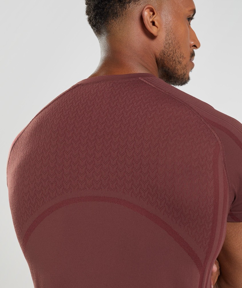 Pink Brown Men's Gymshark 315 Seamless T-Shirts | USA-72831