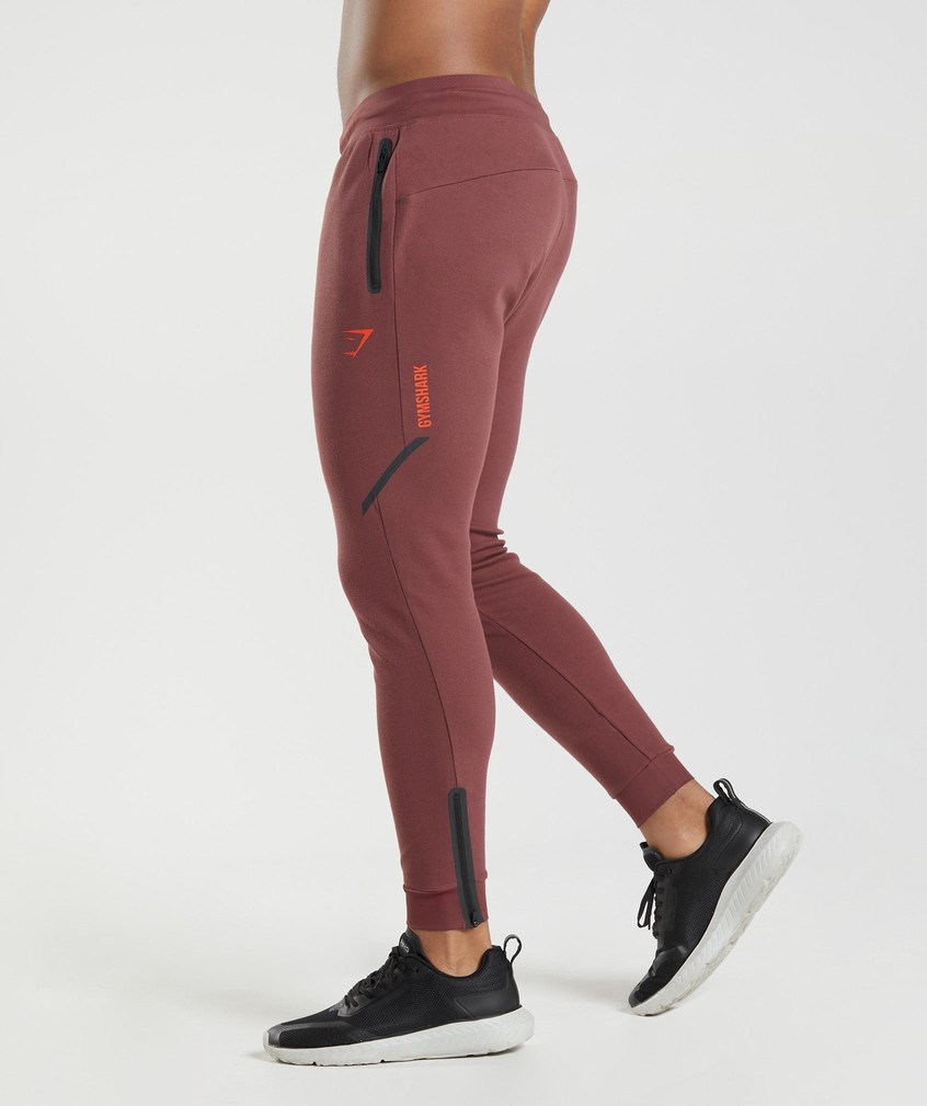 Pink Brown Men's Gymshark Apex Technical Joggers | USA-74126