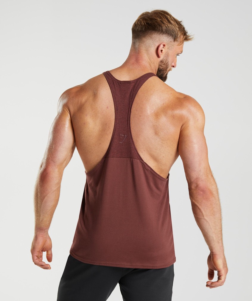 Pink Brown Men's Gymshark Bold React Stringer | USA-89307