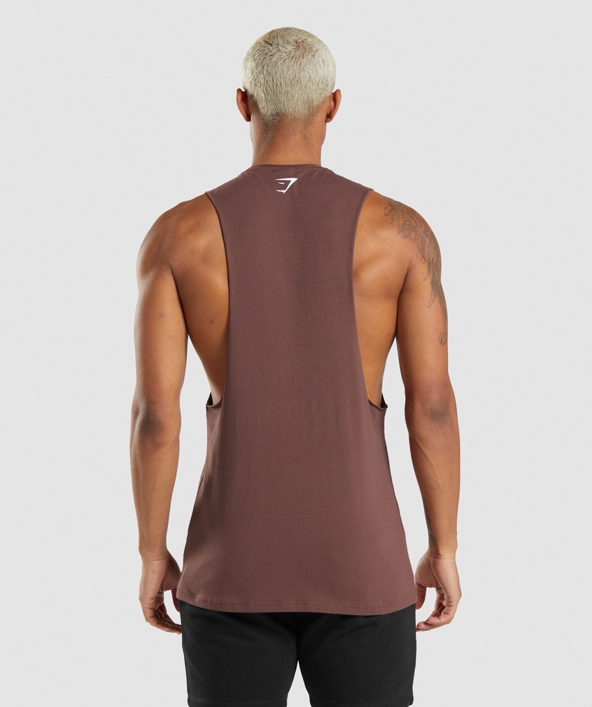 Pink Brown Men's Gymshark Its All You Drop Arm Tank | USA-13924