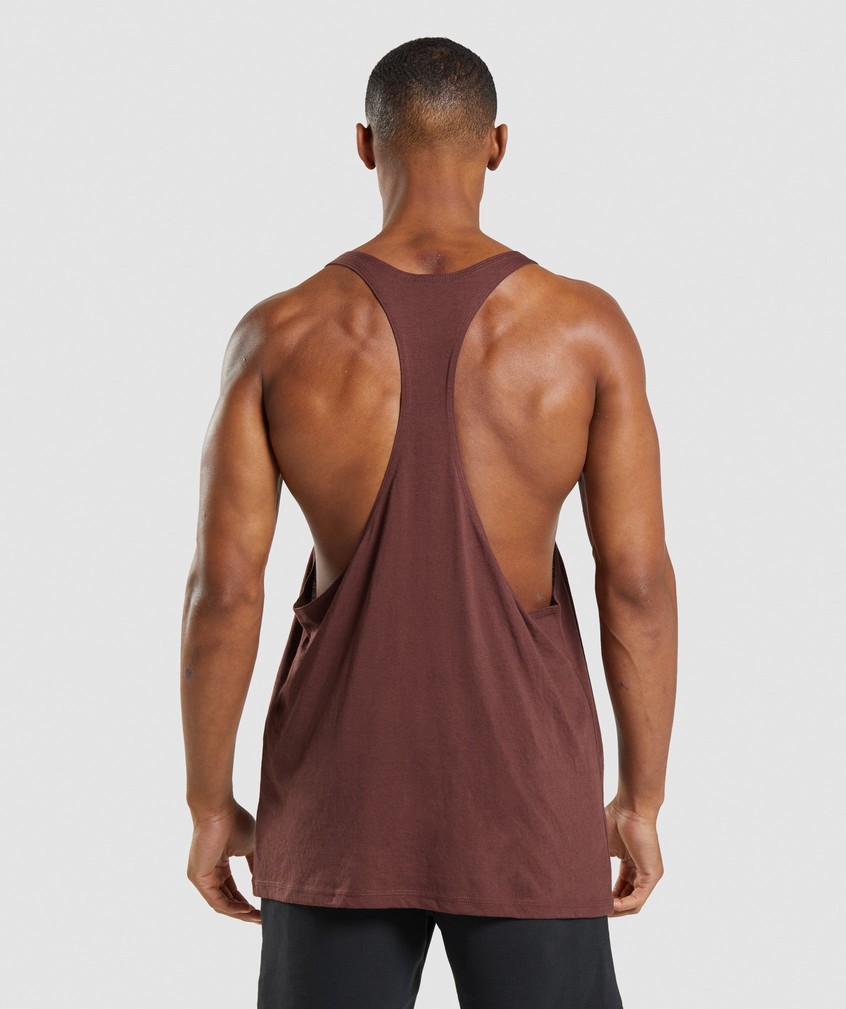 Pink Brown Men's Gymshark Legacy Stringer | USA-63584