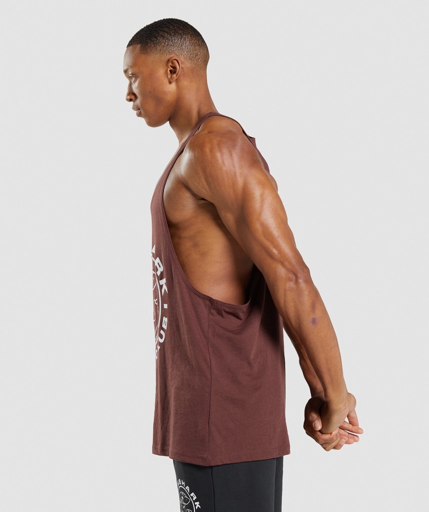 Pink Brown Men's Gymshark Legacy Stringer | USA-63584