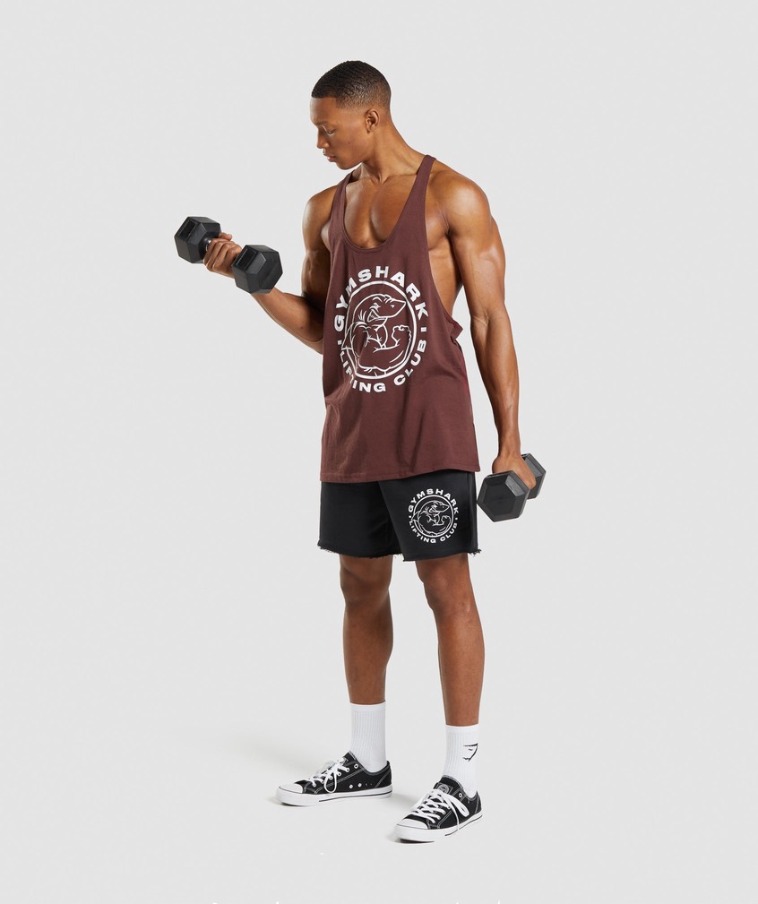 Pink Brown Men's Gymshark Legacy Stringer | USA-63584