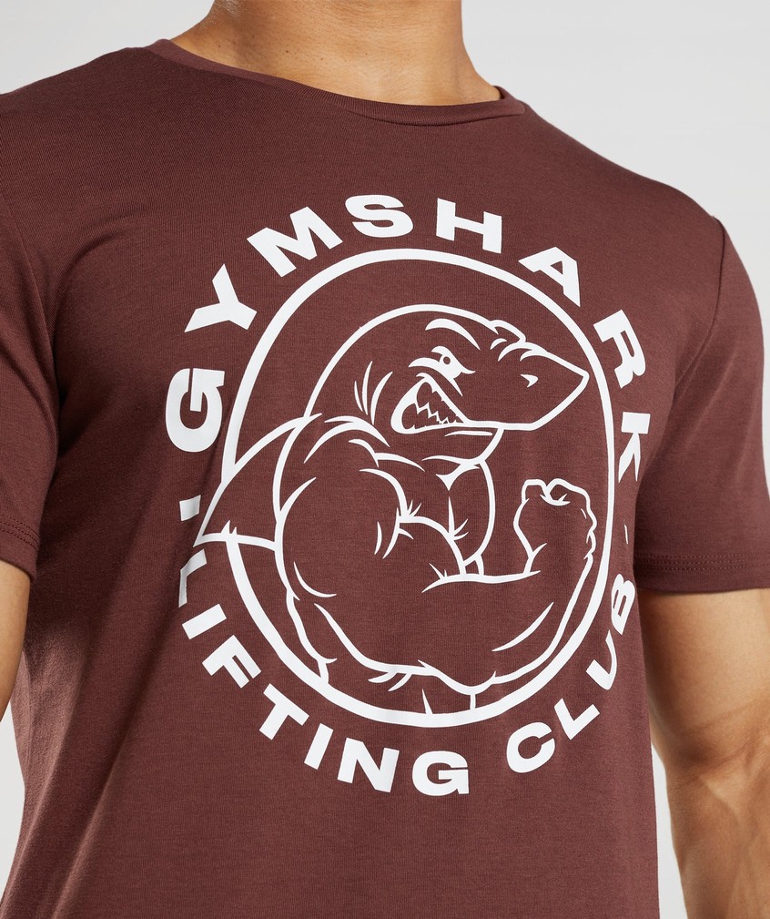 Pink Brown Men's Gymshark Legacy T-Shirts | USA-18349