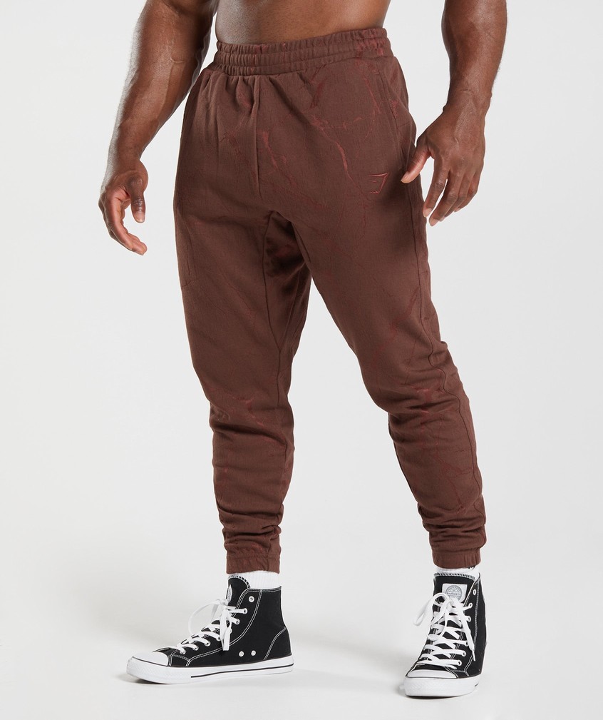 Pink Brown Men\'s Gymshark Power Joggers | USA-82316