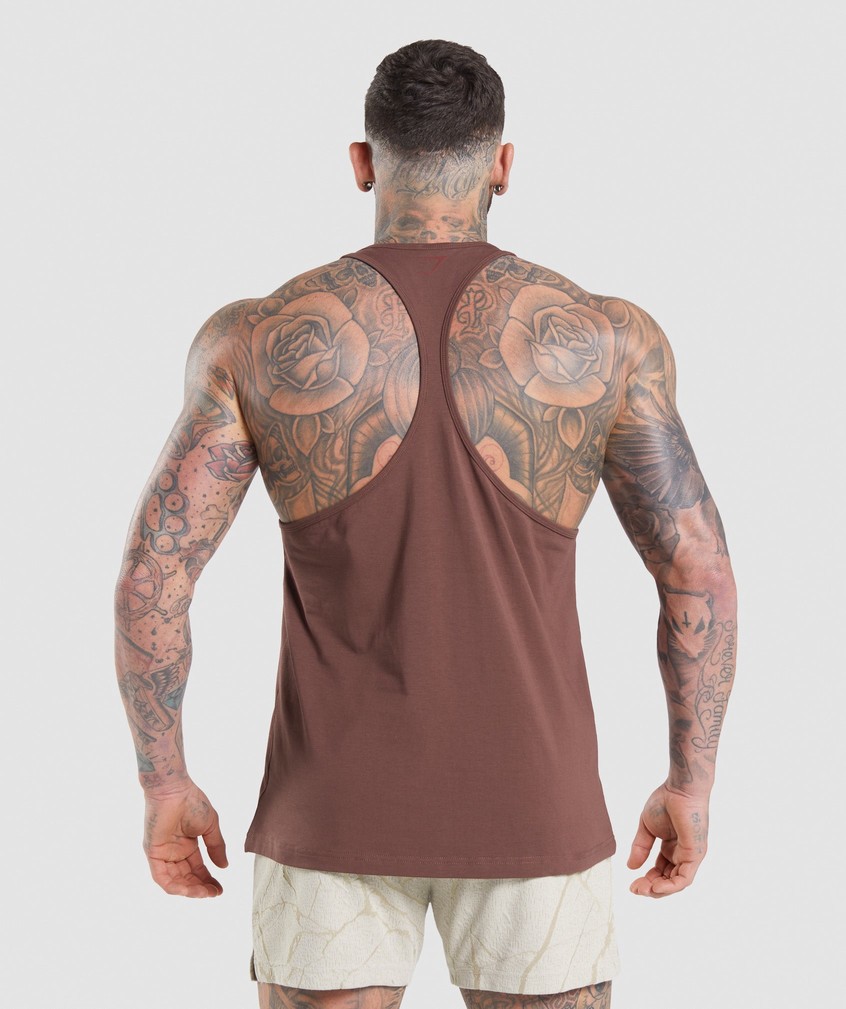 Pink Brown Men's Gymshark Power Stringer | USA-25190