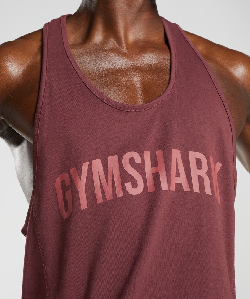 Pink Brown Men's Gymshark Power Stringer | USA-56209