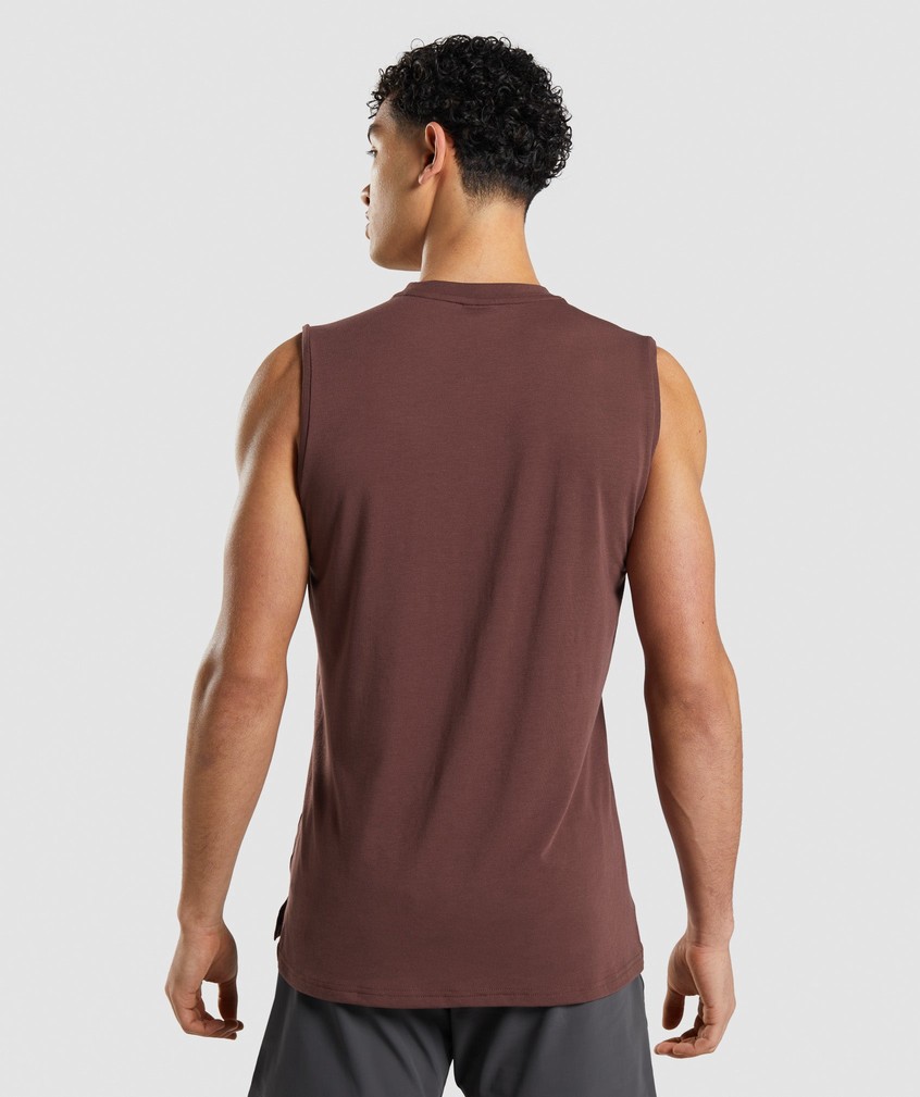 Pink Brown Men's Gymshark Studio Amplify Tank | USA-18637