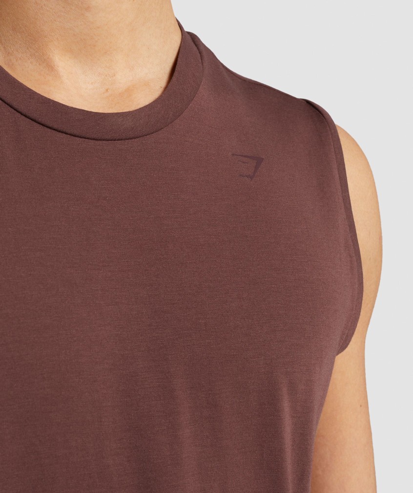 Pink Brown Men's Gymshark Studio Amplify Tank | USA-18637