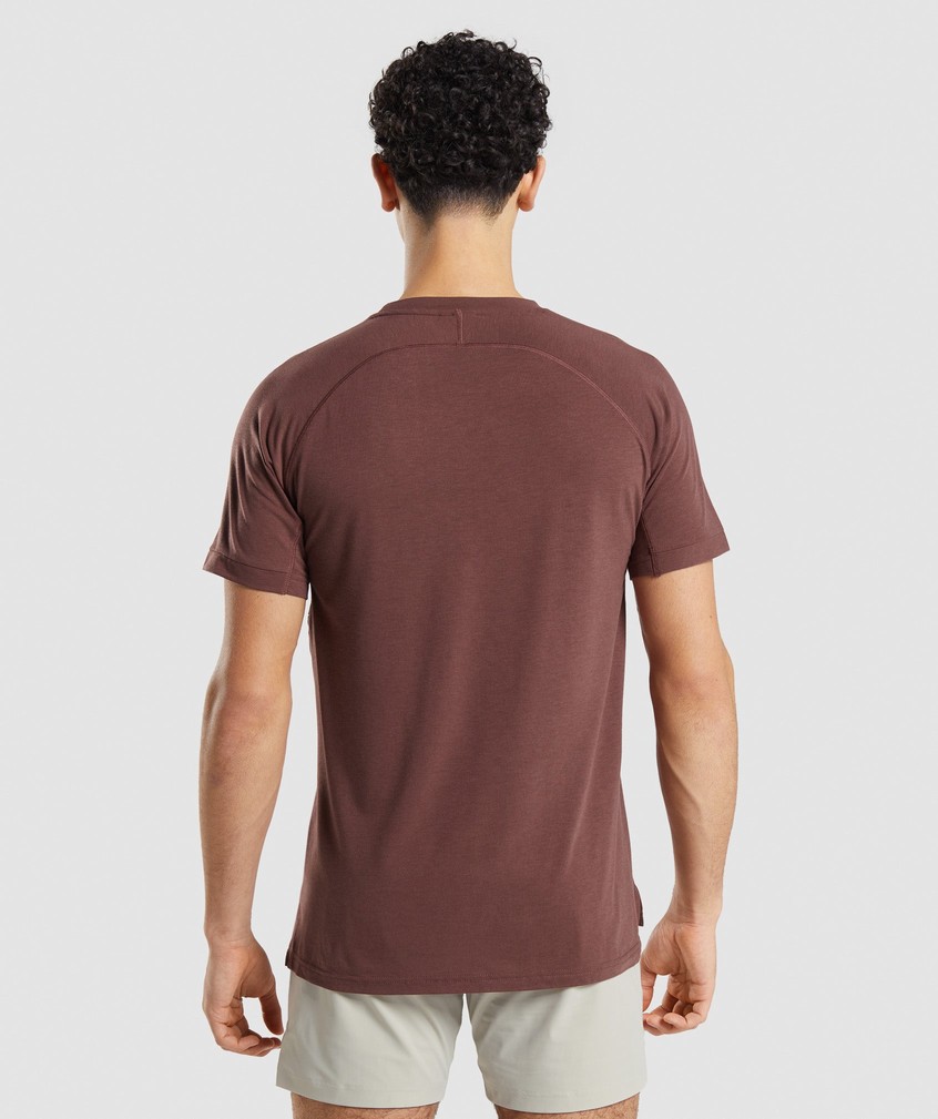 Pink Brown Men's Gymshark Studio Amplify T-Shirts | USA-37965