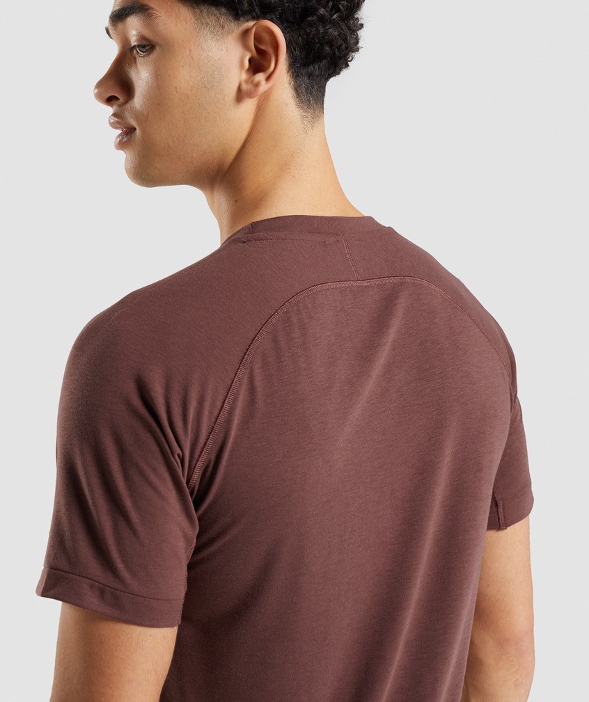 Pink Brown Men's Gymshark Studio Amplify T-Shirts | USA-37965