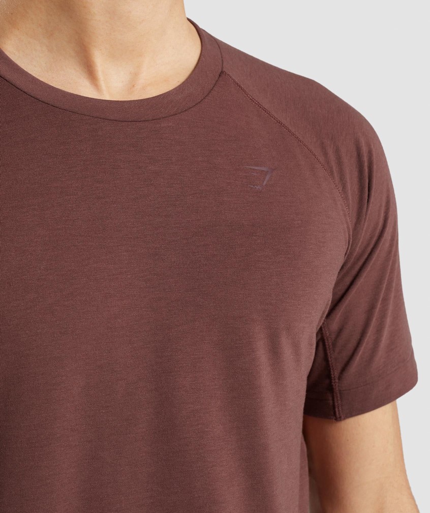 Pink Brown Men's Gymshark Studio Amplify T-Shirts | USA-37965