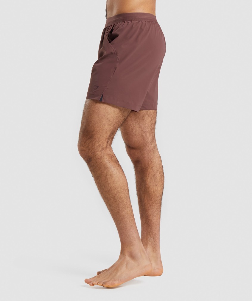 Pink Brown Men's Gymshark Studio Shorts | USA-43906