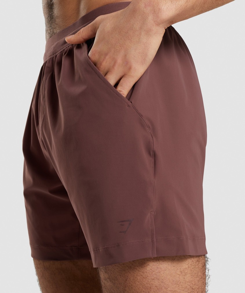 Pink Brown Men's Gymshark Studio Shorts | USA-43906