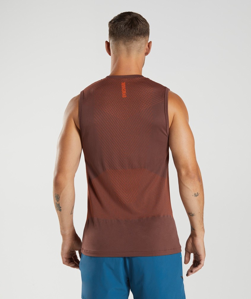 Pink Brown / Red Men's Gymshark Apex Seamless Tank | USA-13026