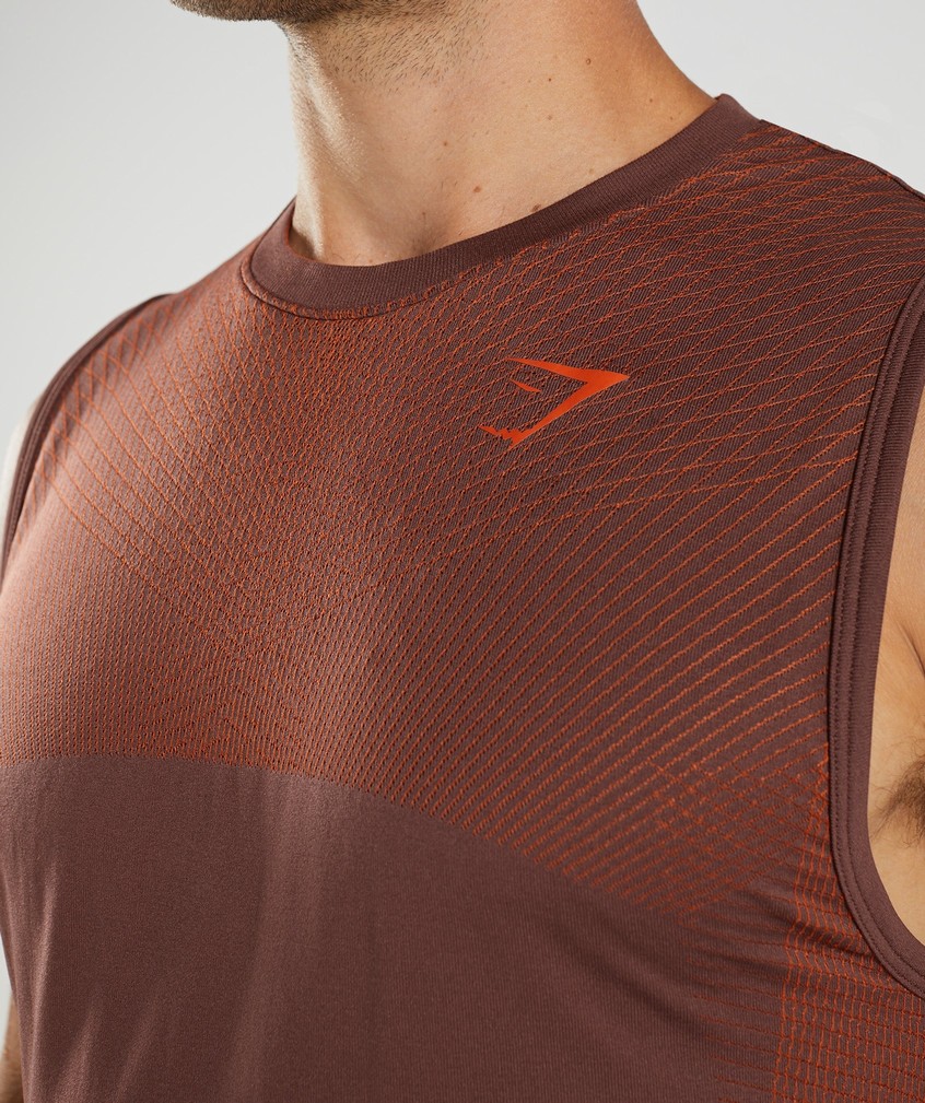 Pink Brown / Red Men's Gymshark Apex Seamless Tank | USA-13026