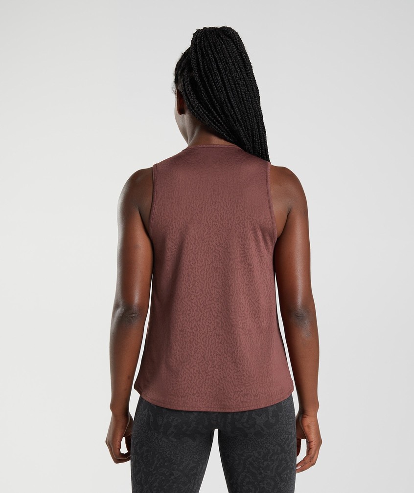 Pink Brown Women's Gymshark Adapt Animal Seamless Tank | USA-60348